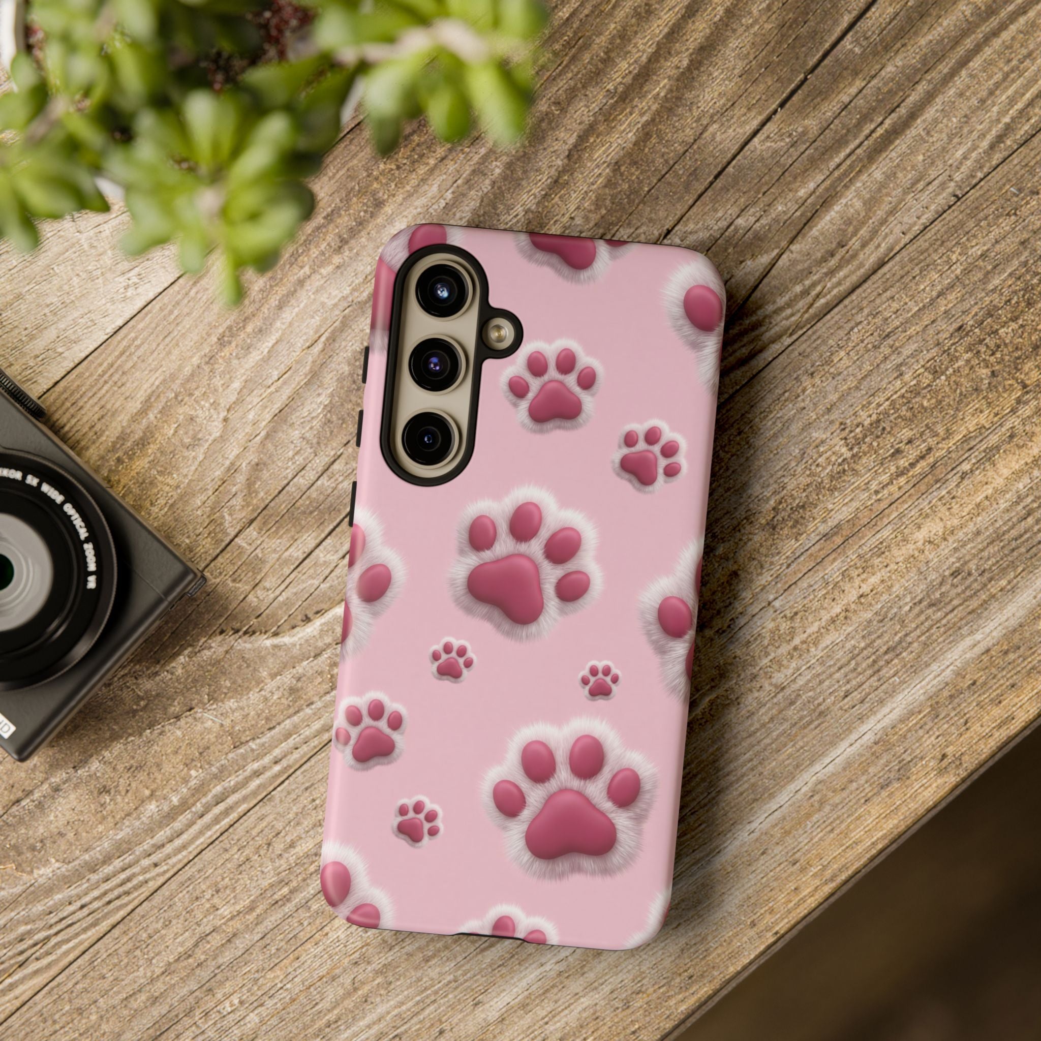 iphone & Samsung - Pink Paws Tough Phone Case — Cute Protective iPhone Cover