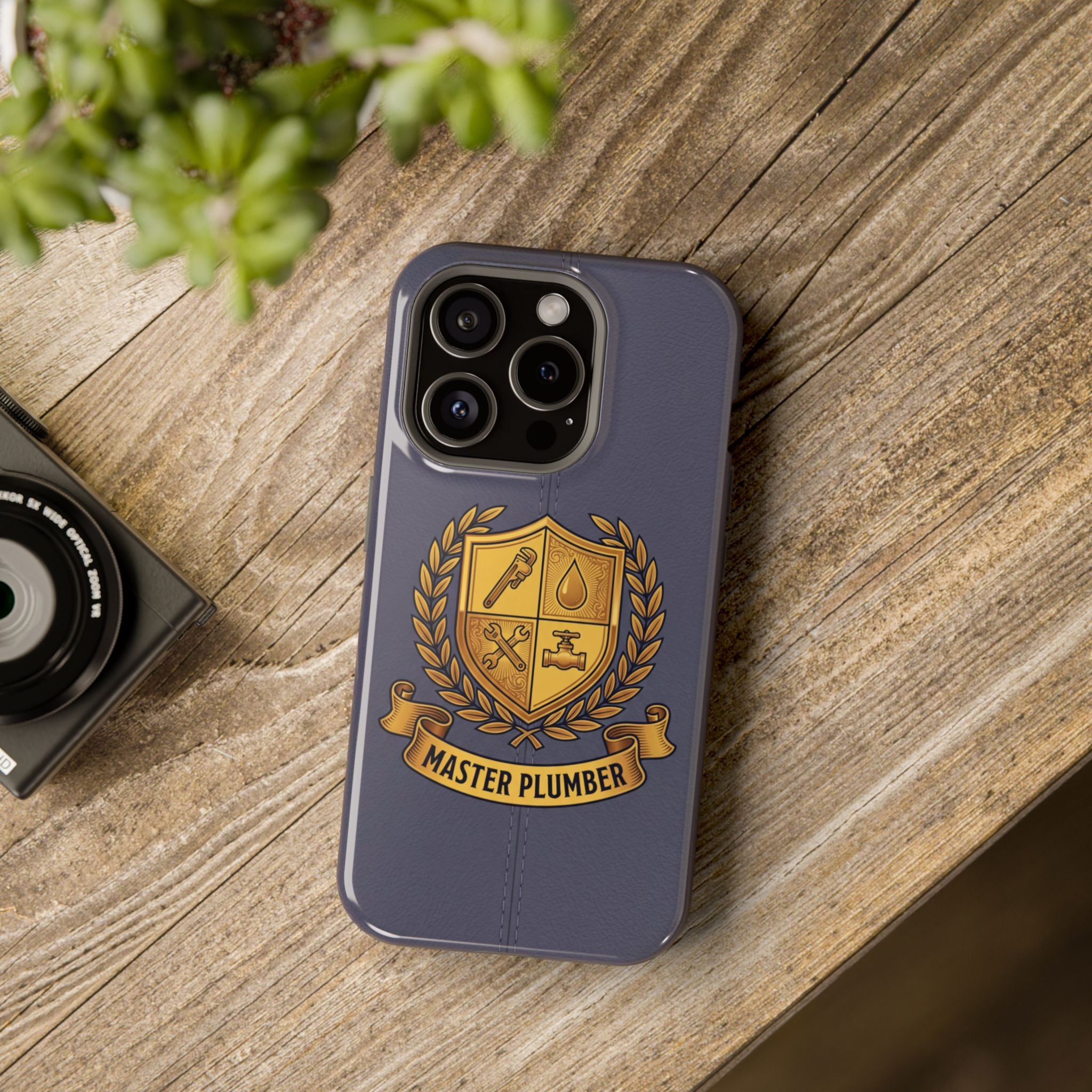 Master Plumber Crest Phone Case — Heraldic Shield Wireless Charging Cover