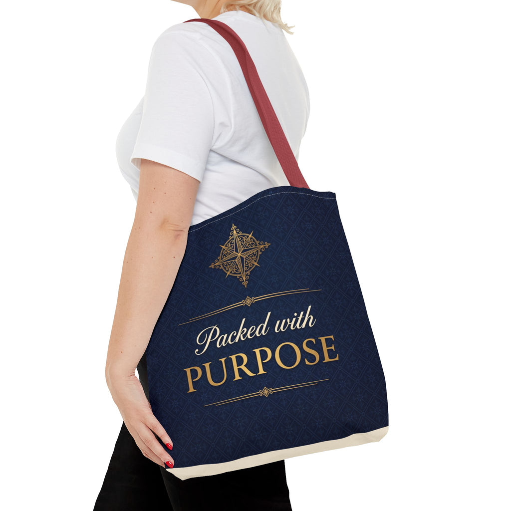 Packed with Purpose Tote | Inspirational Nurse Gift Tote Bag | Healthcare Worker Appreciation Gift | Premium Polyester Carry-All