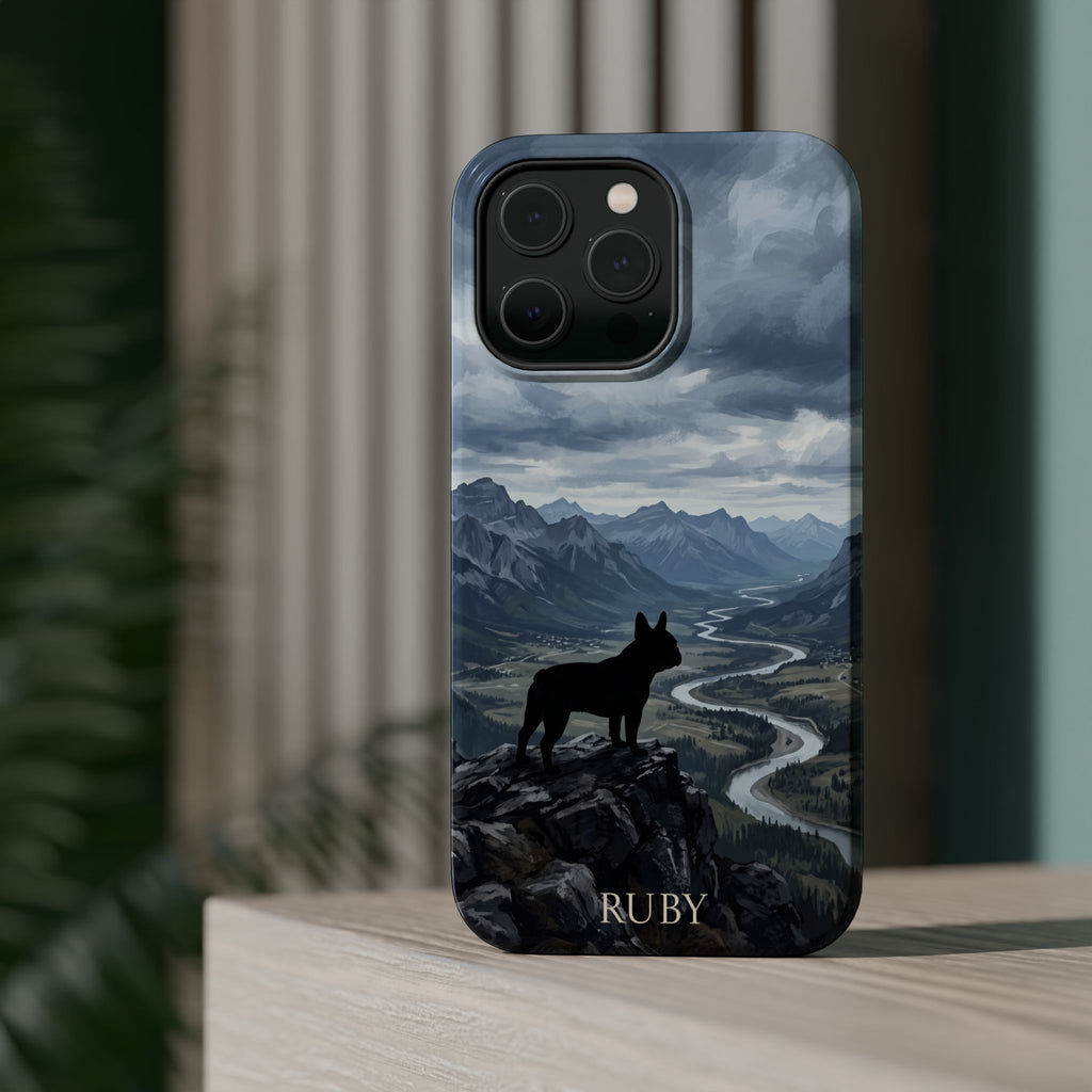 Personalized French Bulldog Mountain Valley Phone Case — Wireless Charging Cover