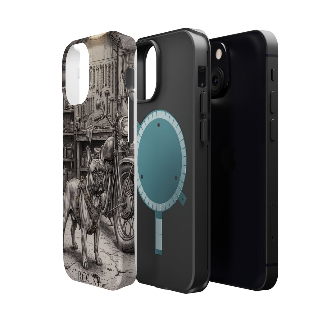 Personalized French Bulldog Vintage Street Phone Case — Wireless Charging Cover