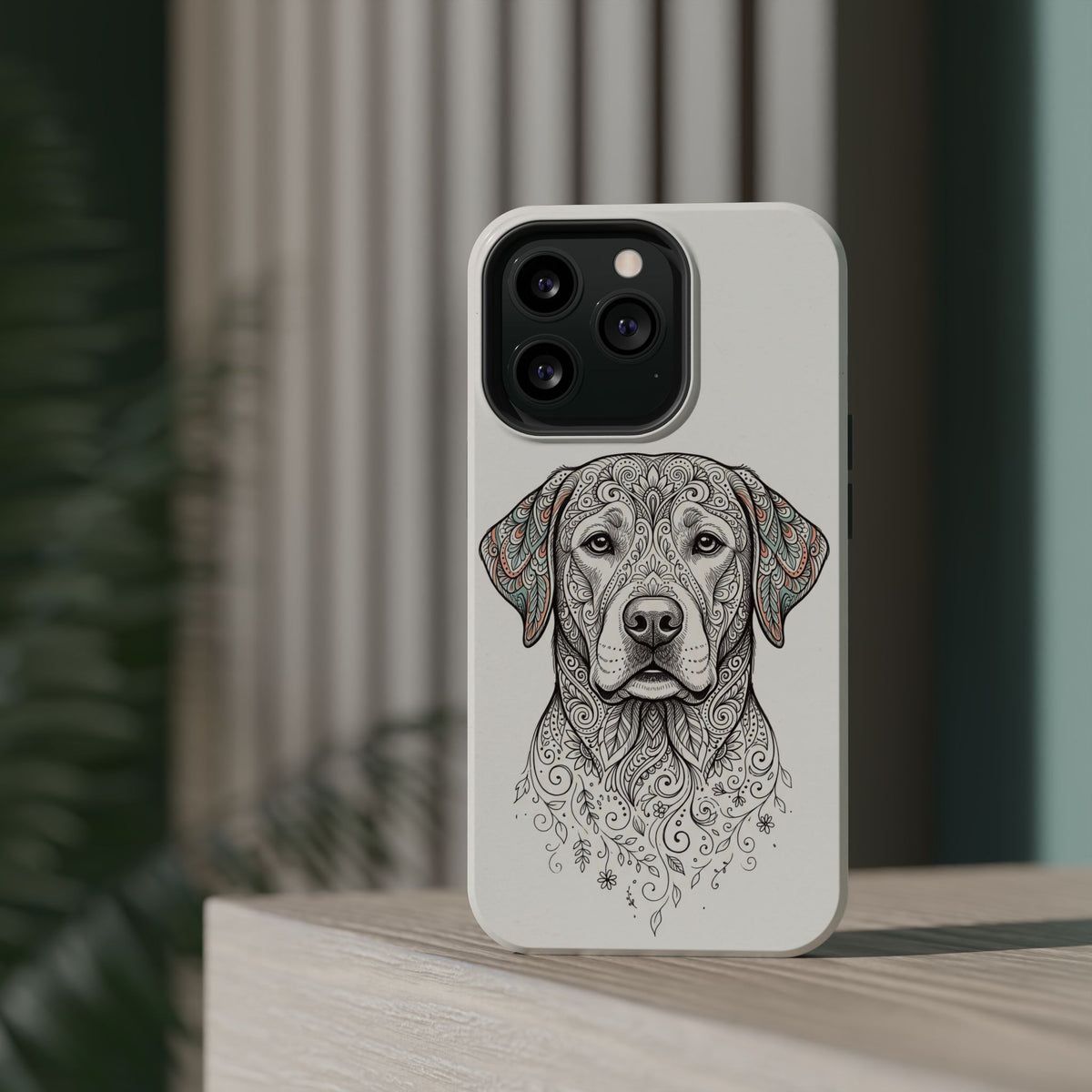 Mandala Labrador Phone Case — Tough Magnetic Case with Wireless Charging