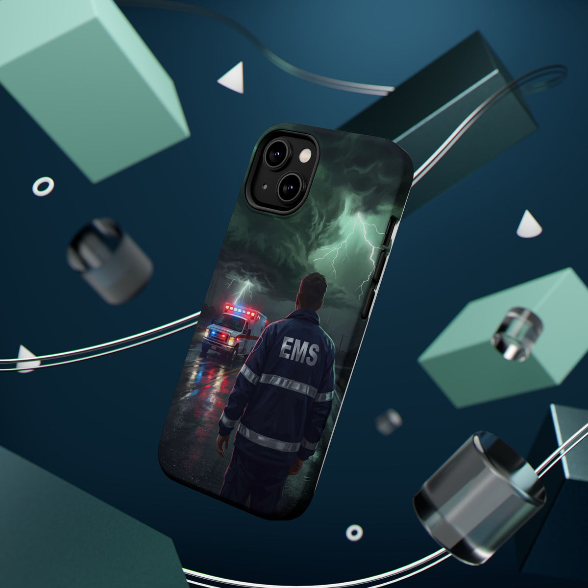 EMS Green Storm City Phone Case — Magnetic Wireless Charging Cover