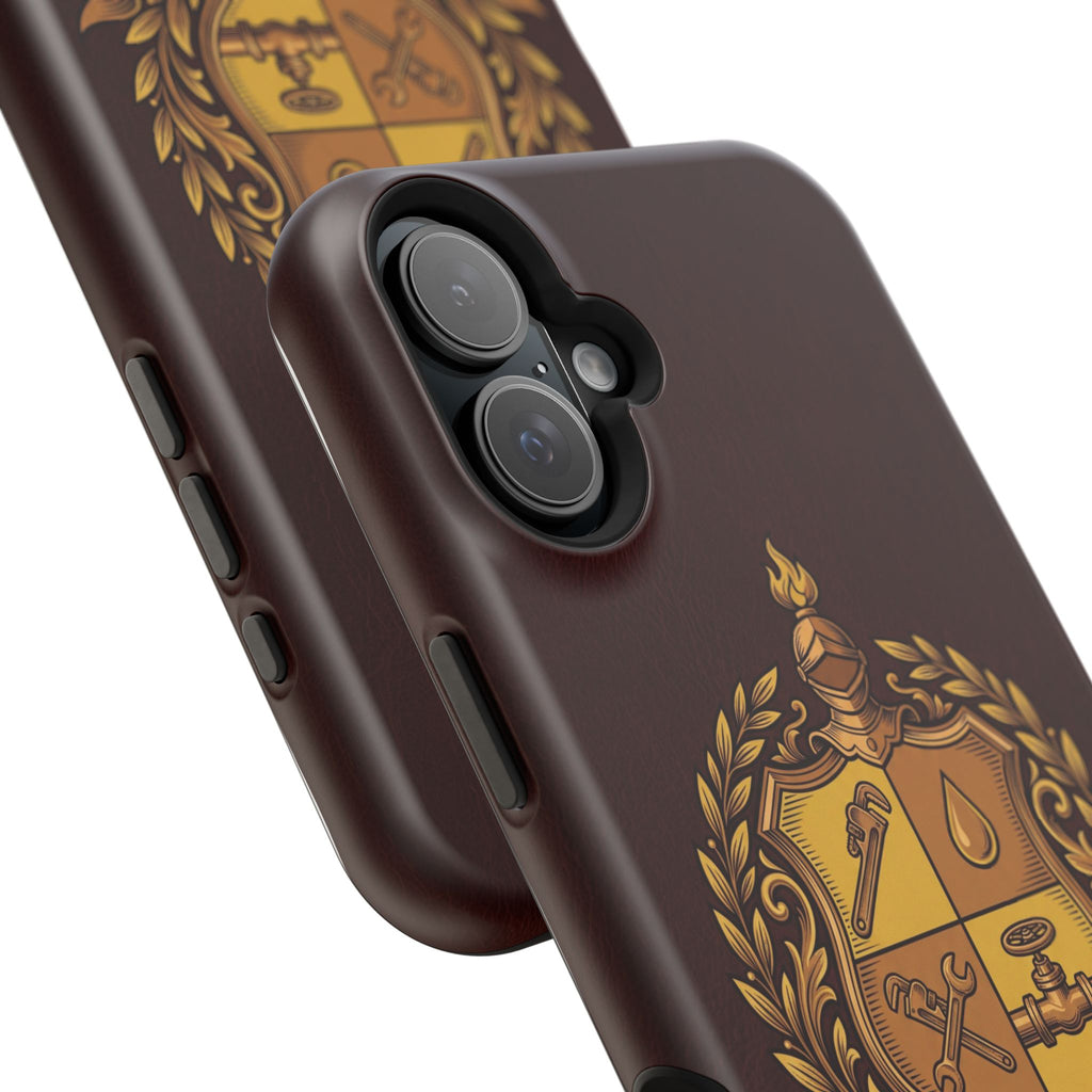 Plumber Crest Phone Case — Heraldic Shield Wireless Charging Cover