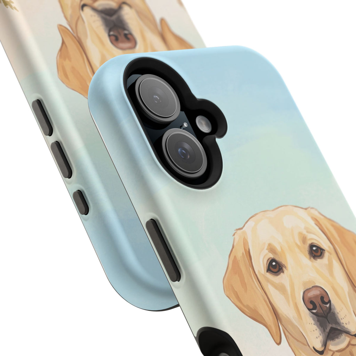 Labrador Wildflower Painting Phone Case — Tough Magnetic Case with Wireless Charging