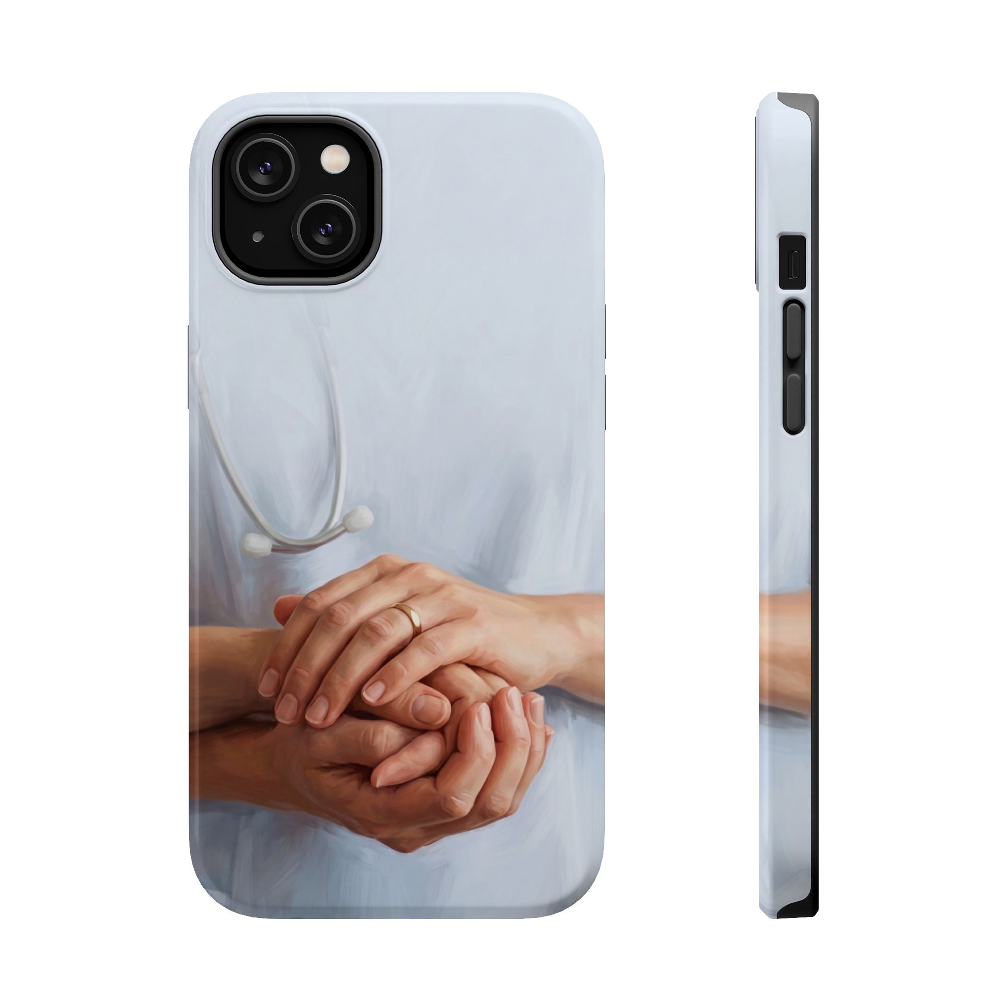 Impact-Resistant Phone Case — Caring Hands Wireless Charging Cover