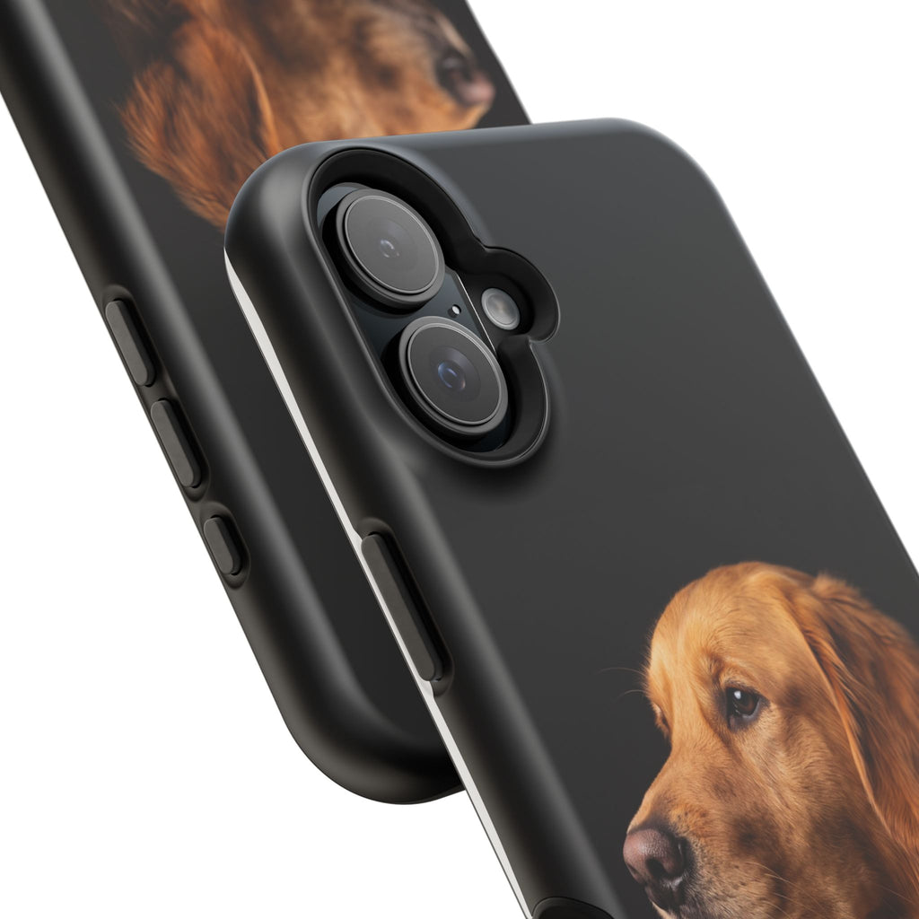 Golden Retriever Portrait Phone Case — Impact-Resistant Wireless Charging Cover
