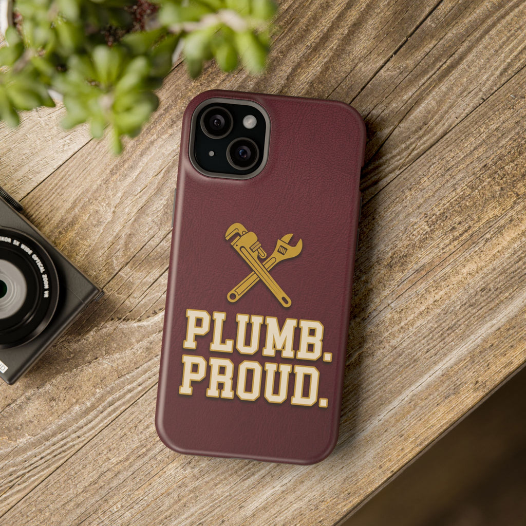 Plumb. Proud. Phone Case — Crossed Wrenches Wireless Charging Cover