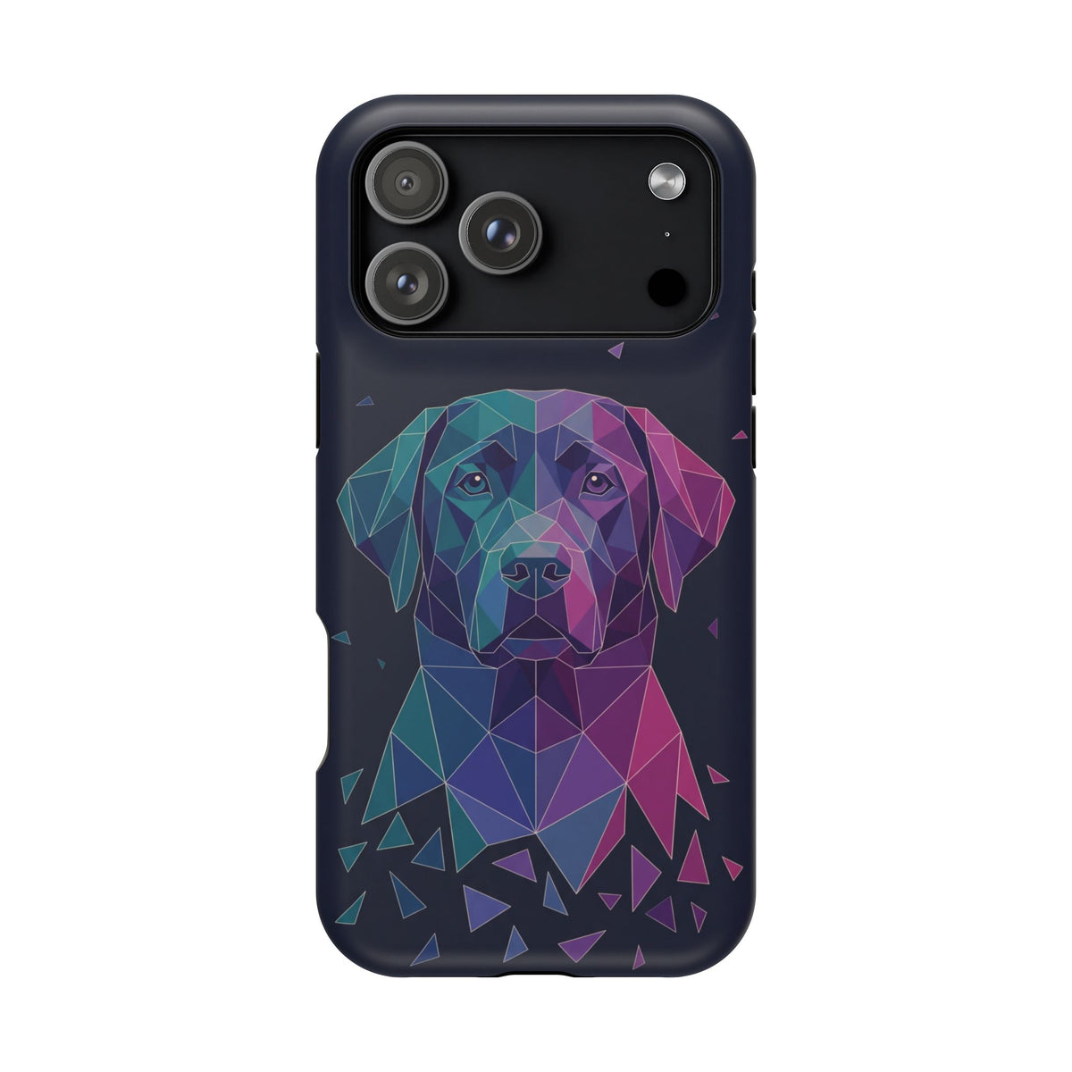 Geometric Labrador Phone Case — Tough Magnetic Case with Wireless Charging