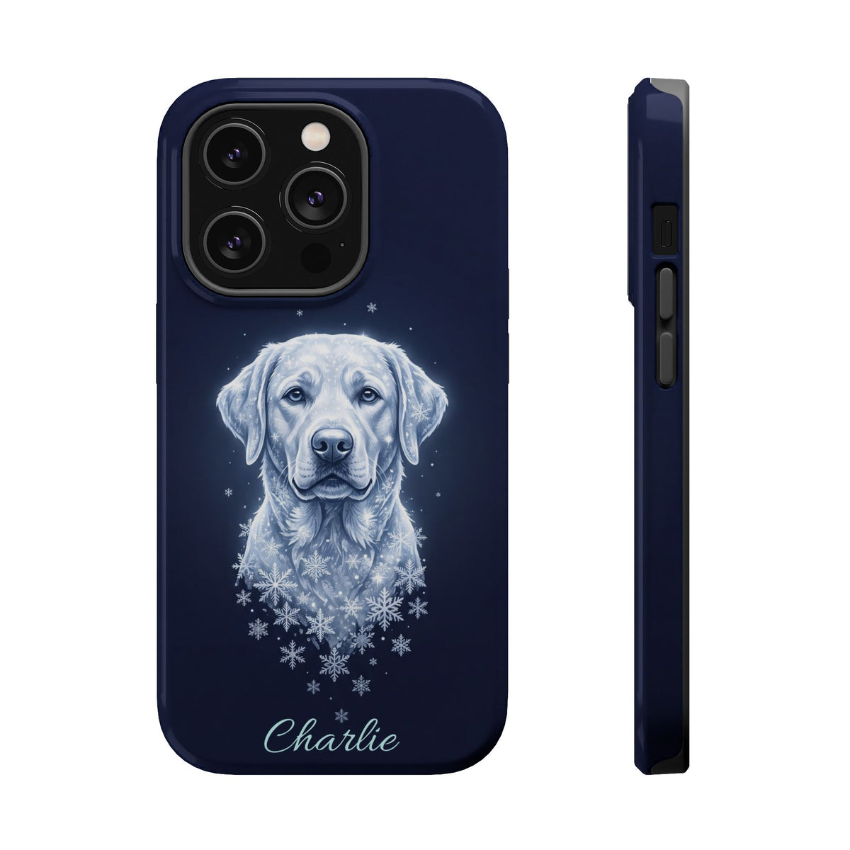 Personalized Winter Snowflake Labrador Phone Case — Tough Magnetic Case with Wireless Charging