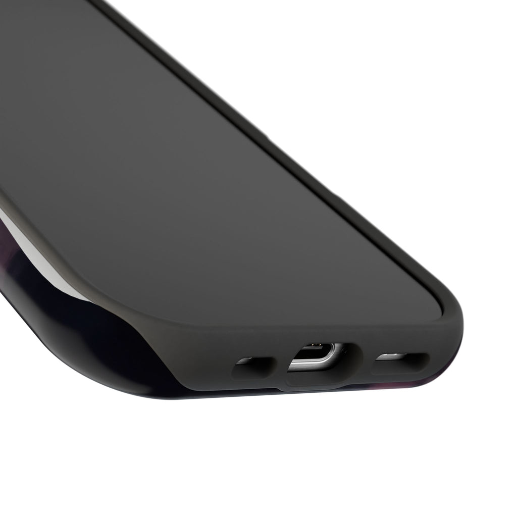 Neon Paw Print Phone Case — Impact-Resistant Wireless Charging Cover