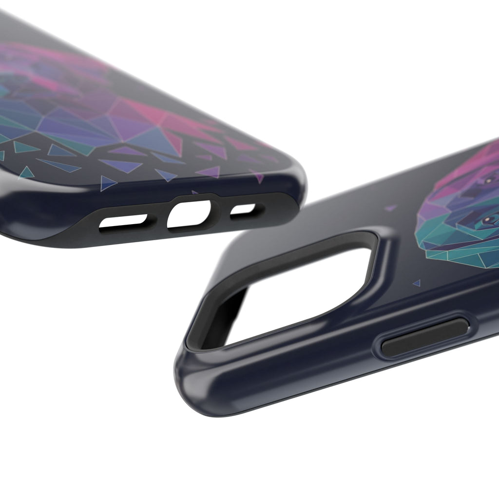 Geometric Labrador Phone Case — Tough Magnetic Case with Wireless Charging
