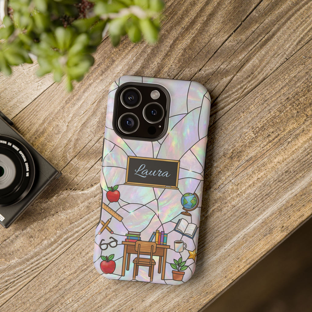 Personalized Teacher Phone Case — Impact-Resistant Wireless Charging Cover