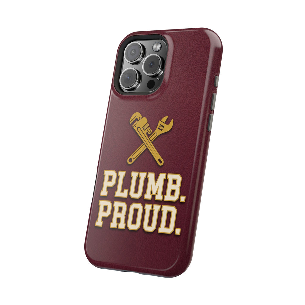 Plumb. Proud. Phone Case — Crossed Wrenches Wireless Charging Cover