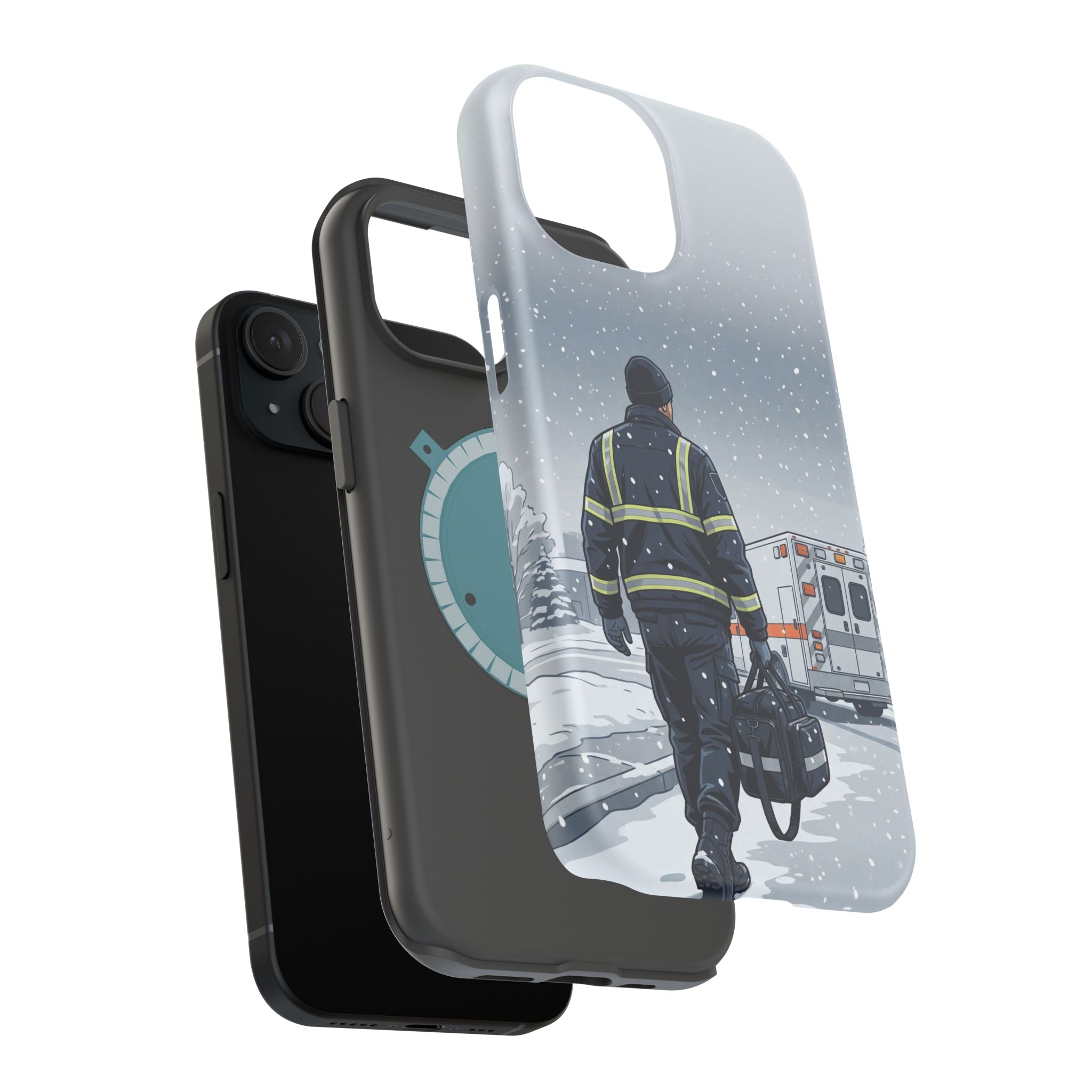 Bold Paramedic/EMT Portrait Phone Case — Magnetic Wireless Charging Cover