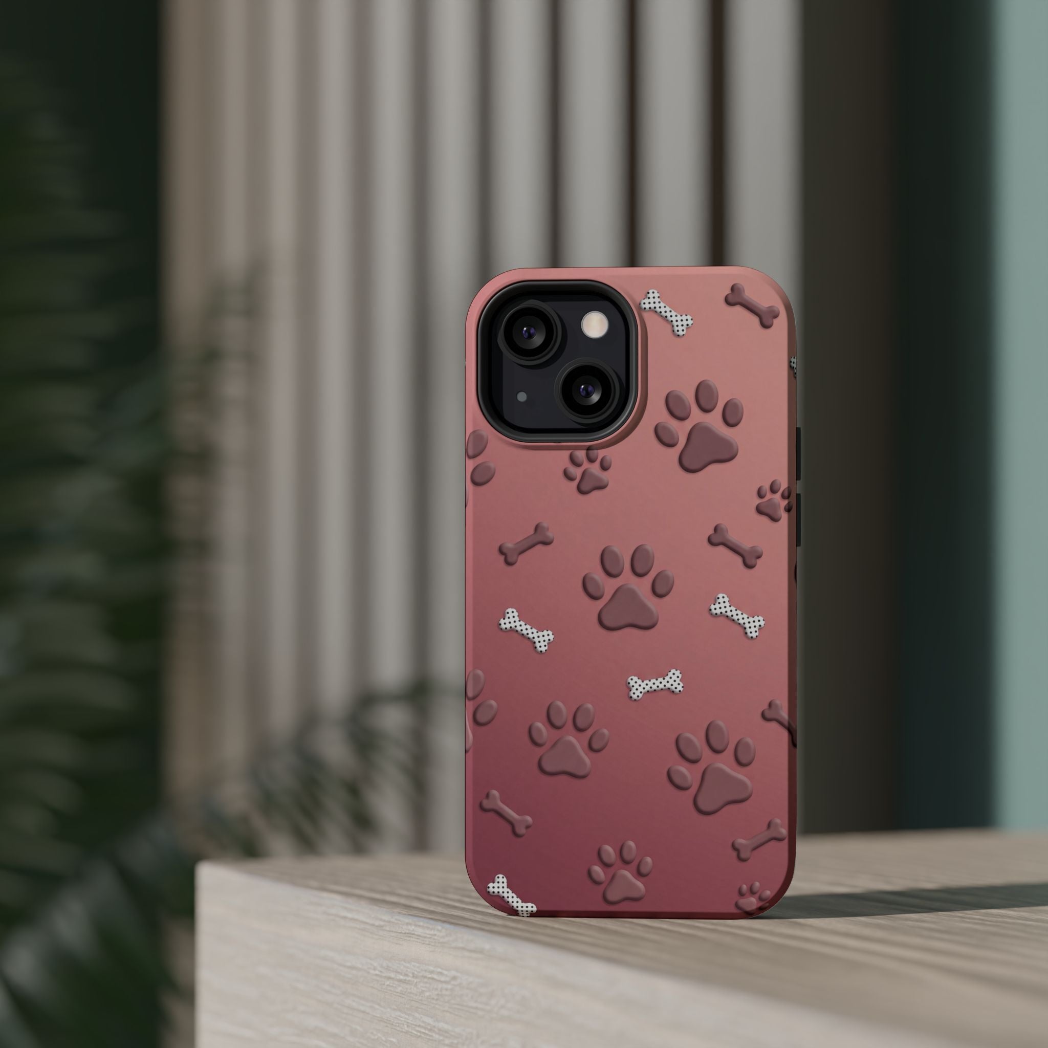 Paws & Bones Phone Case — Impact-Resistant Wireless Charging Cover