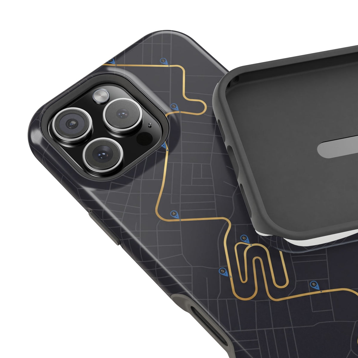 Paramedic/EMT Route Line Phone Case — Magnetic Wireless Charging Cover