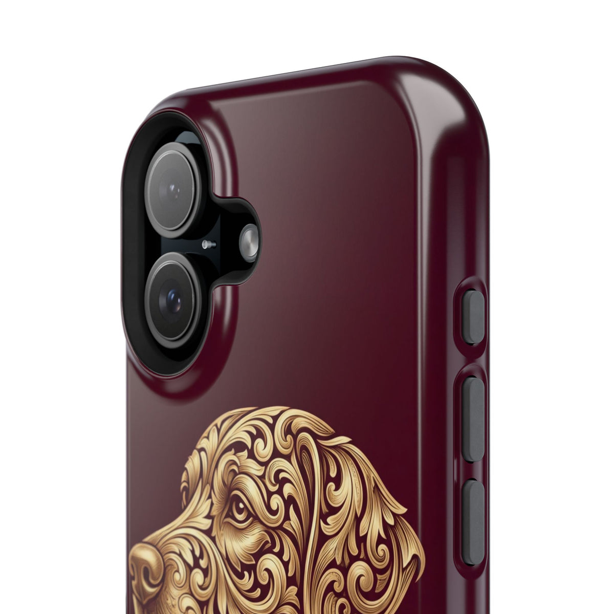 Personalized Gold Filigree Labrador Phone Case — Tough Magnetic Case with Wireless Charging