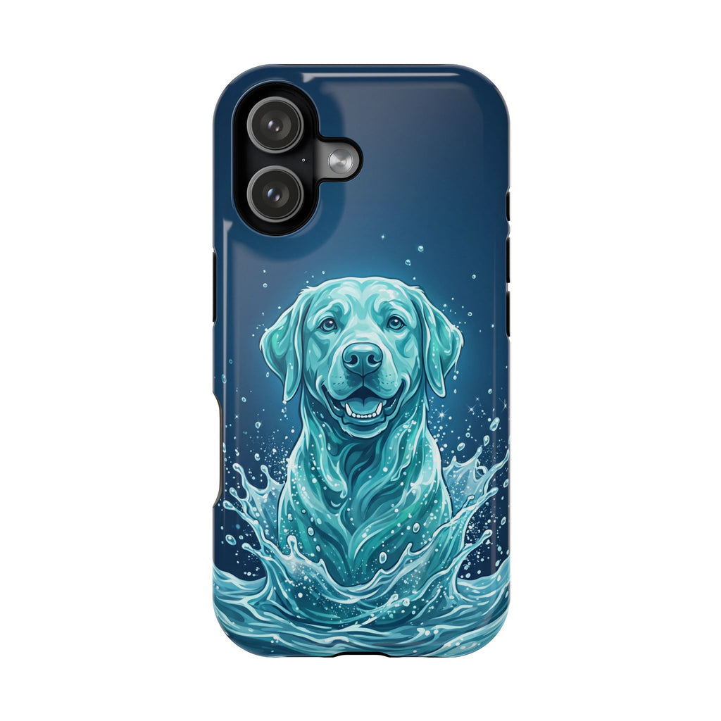 Water Splash Labrador Phone Case — Tough Magnetic Case with Wireless Charging