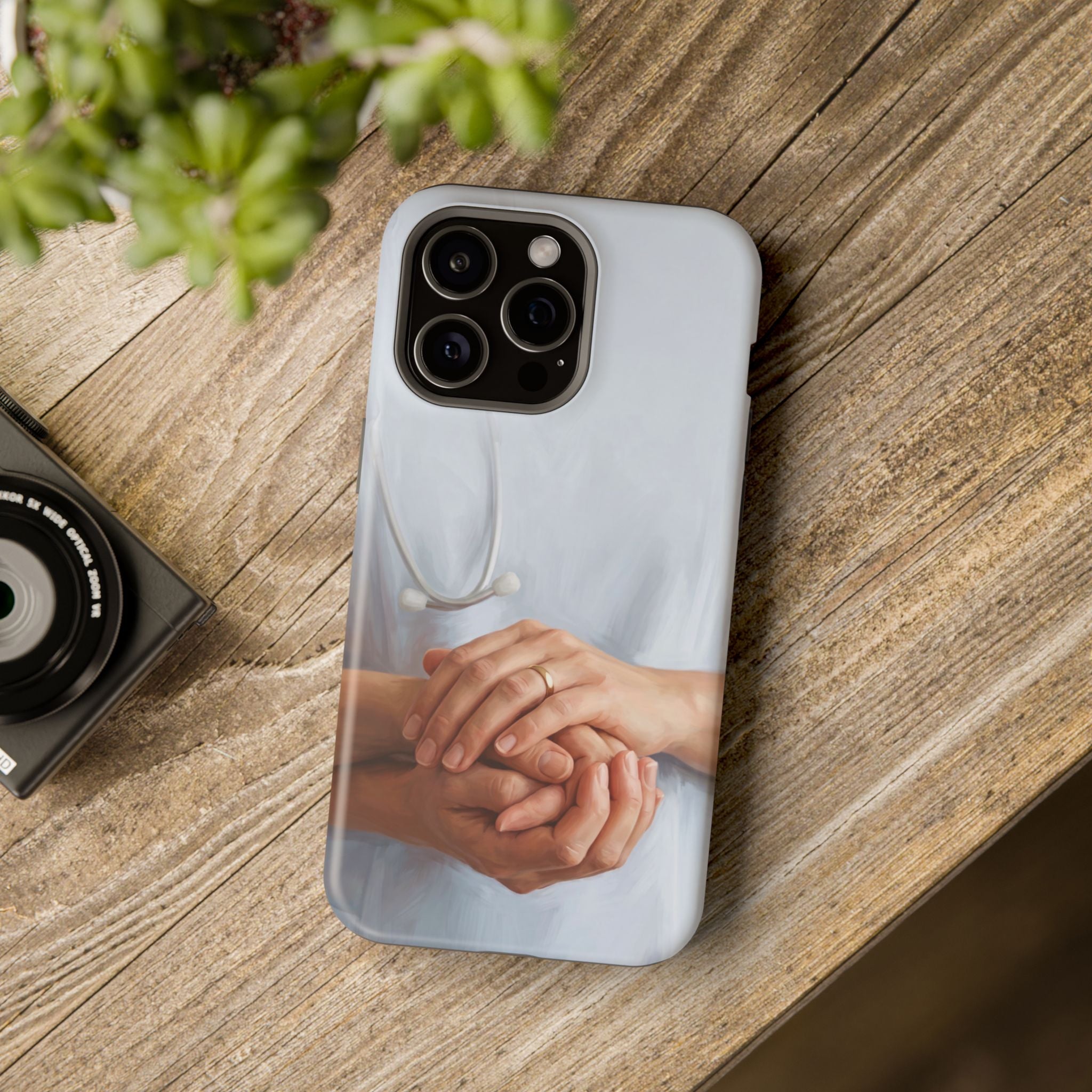 Impact-Resistant Phone Case — Caring Hands Wireless Charging Cover
