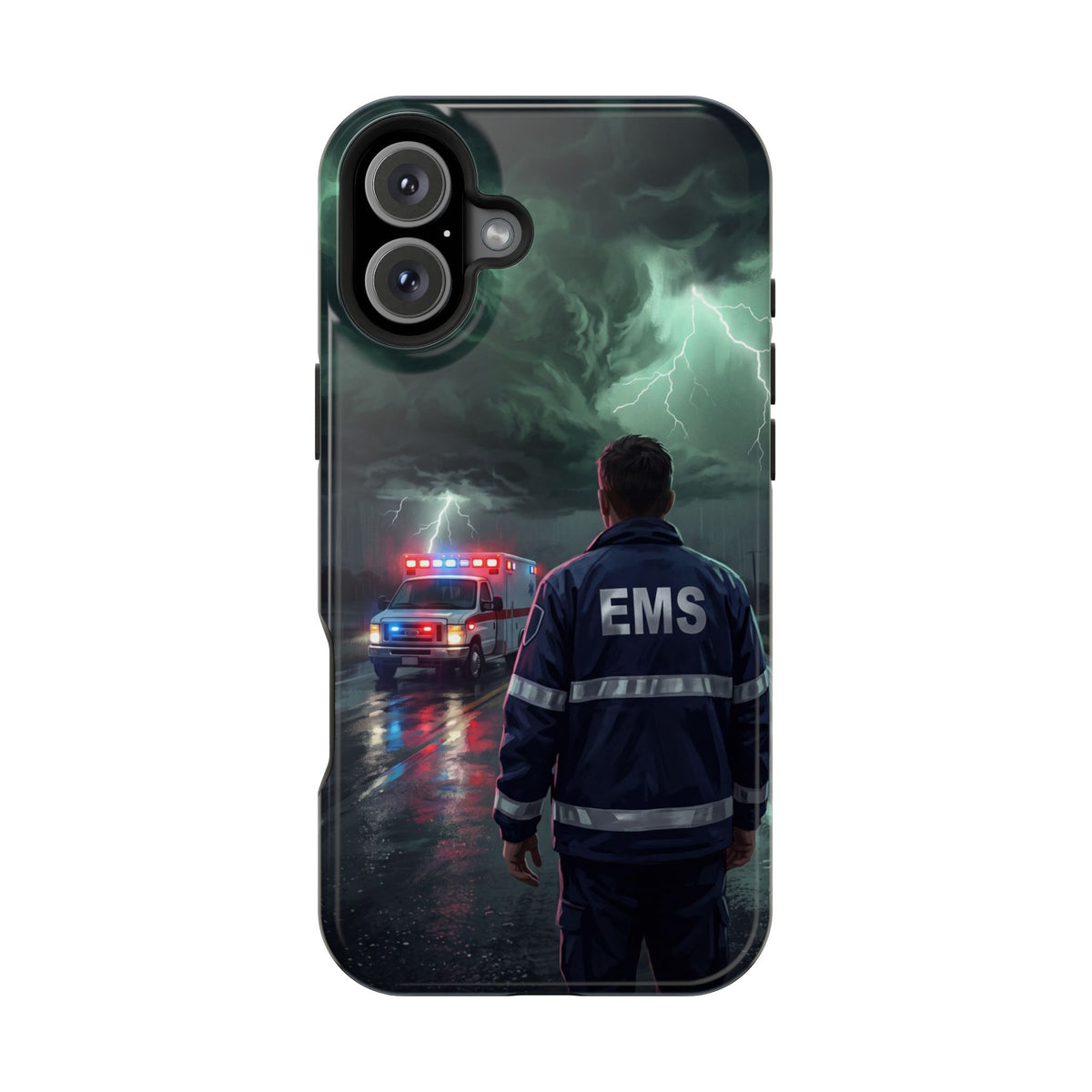 EMS Green Storm City Phone Case — Magnetic Wireless Charging Cover