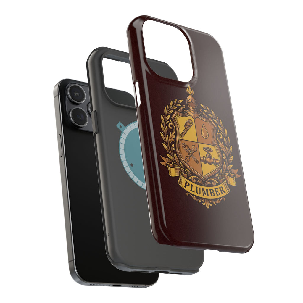 Plumber Crest Phone Case — Heraldic Shield Wireless Charging Cover