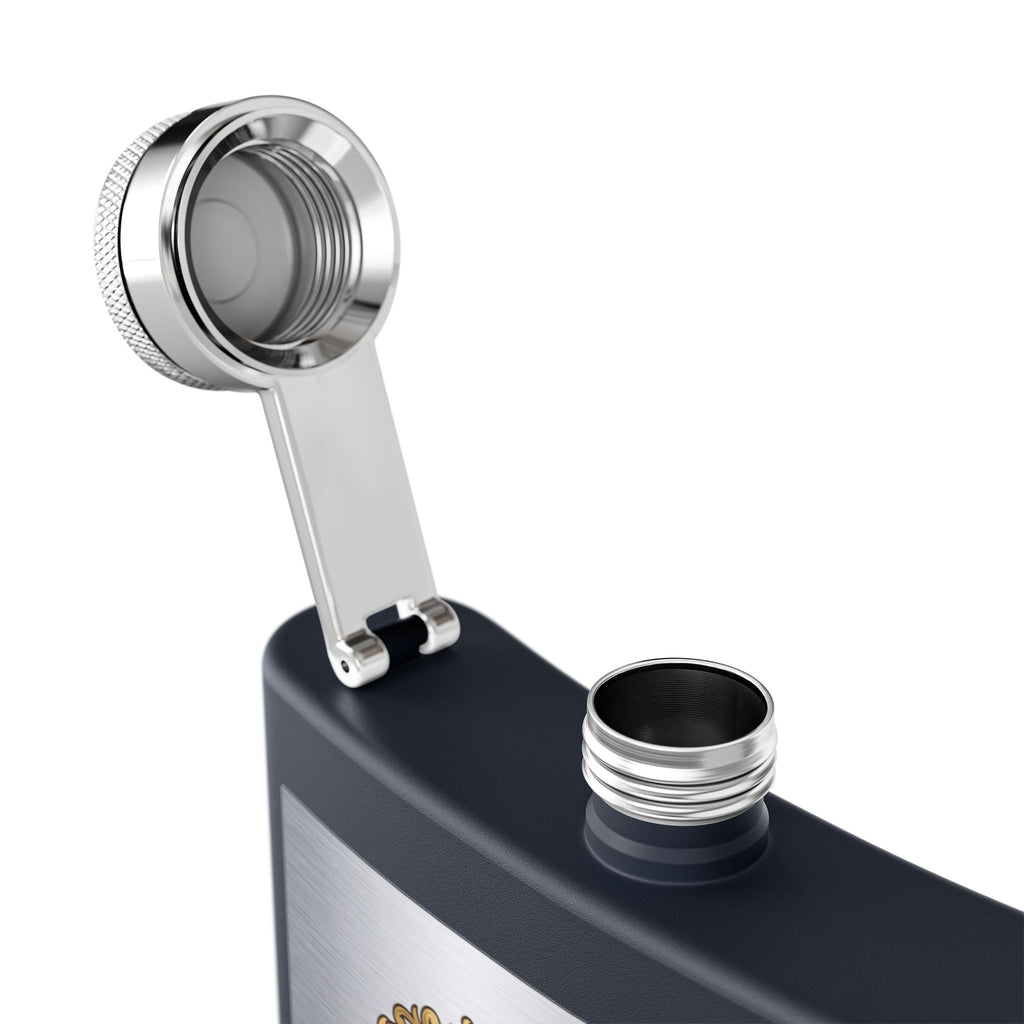 Flask — "Industrial Electrician: Plant Power & Systems" (Crest Edition) 6oz Stainless Steel Hip Flask
