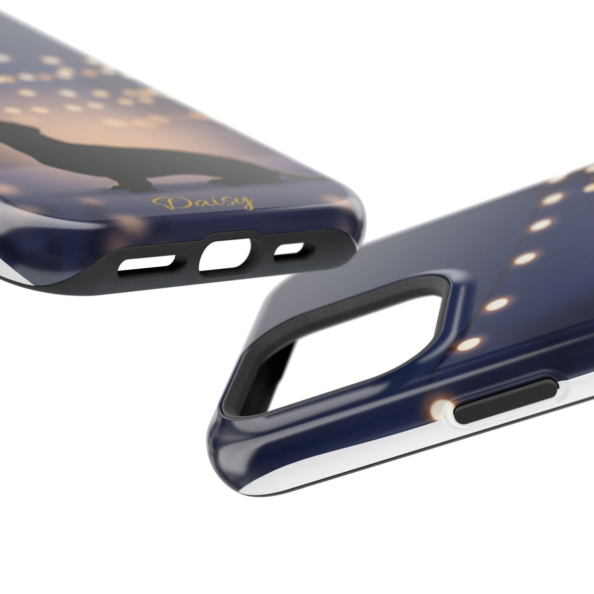 Personalized Dachshund Fairy Lights Phone Case — Wireless Charging Cover