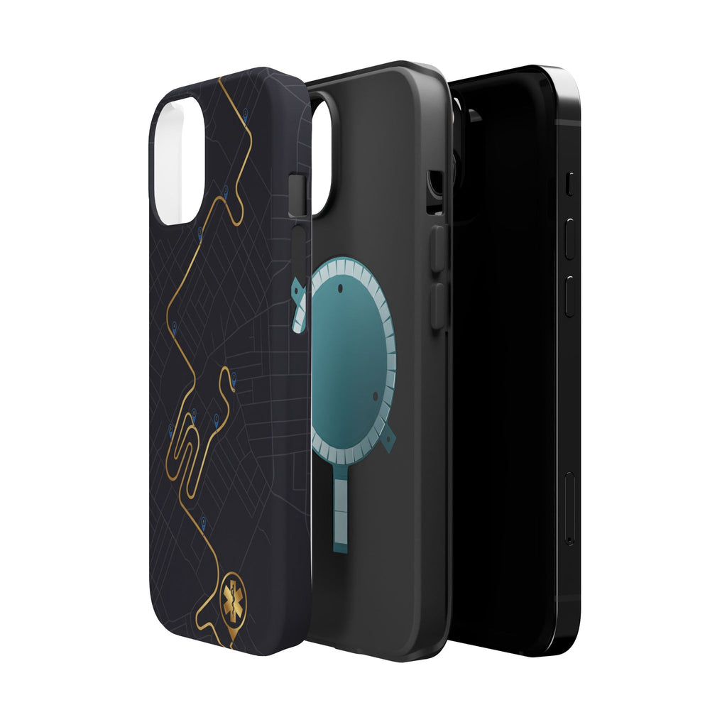Paramedic/EMT Route Line Phone Case — Magnetic Wireless Charging Cover