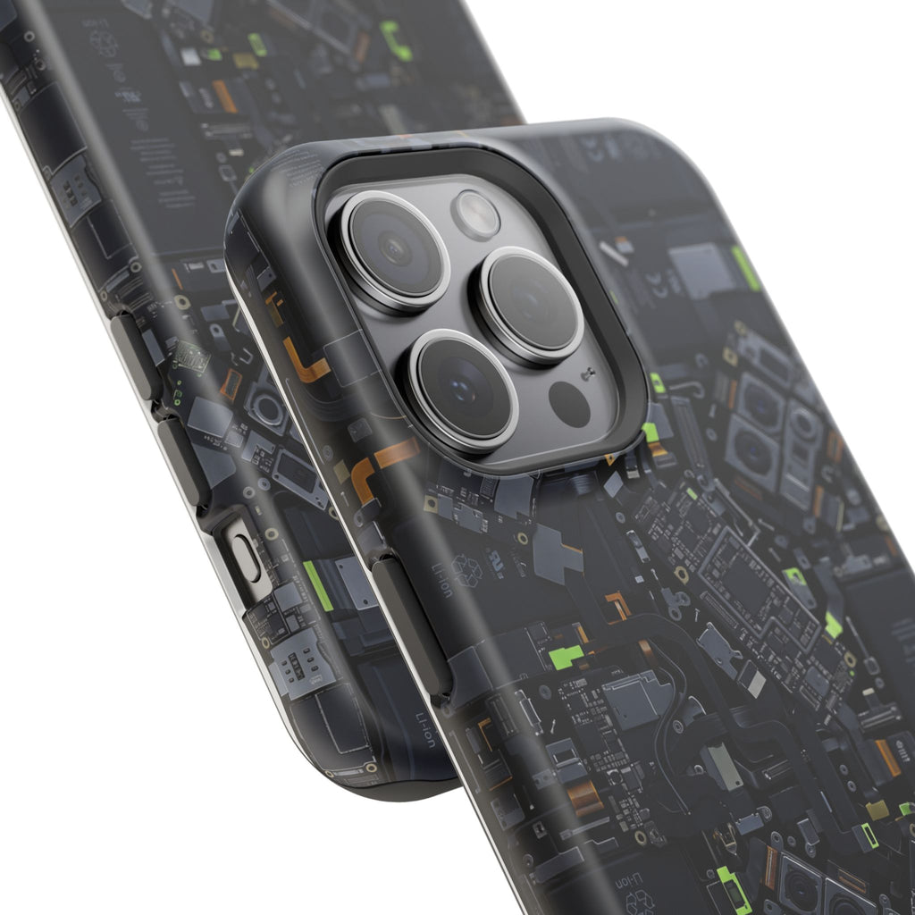 Circuit Core Phone Case — Motherboard Print Wireless Charging Cover