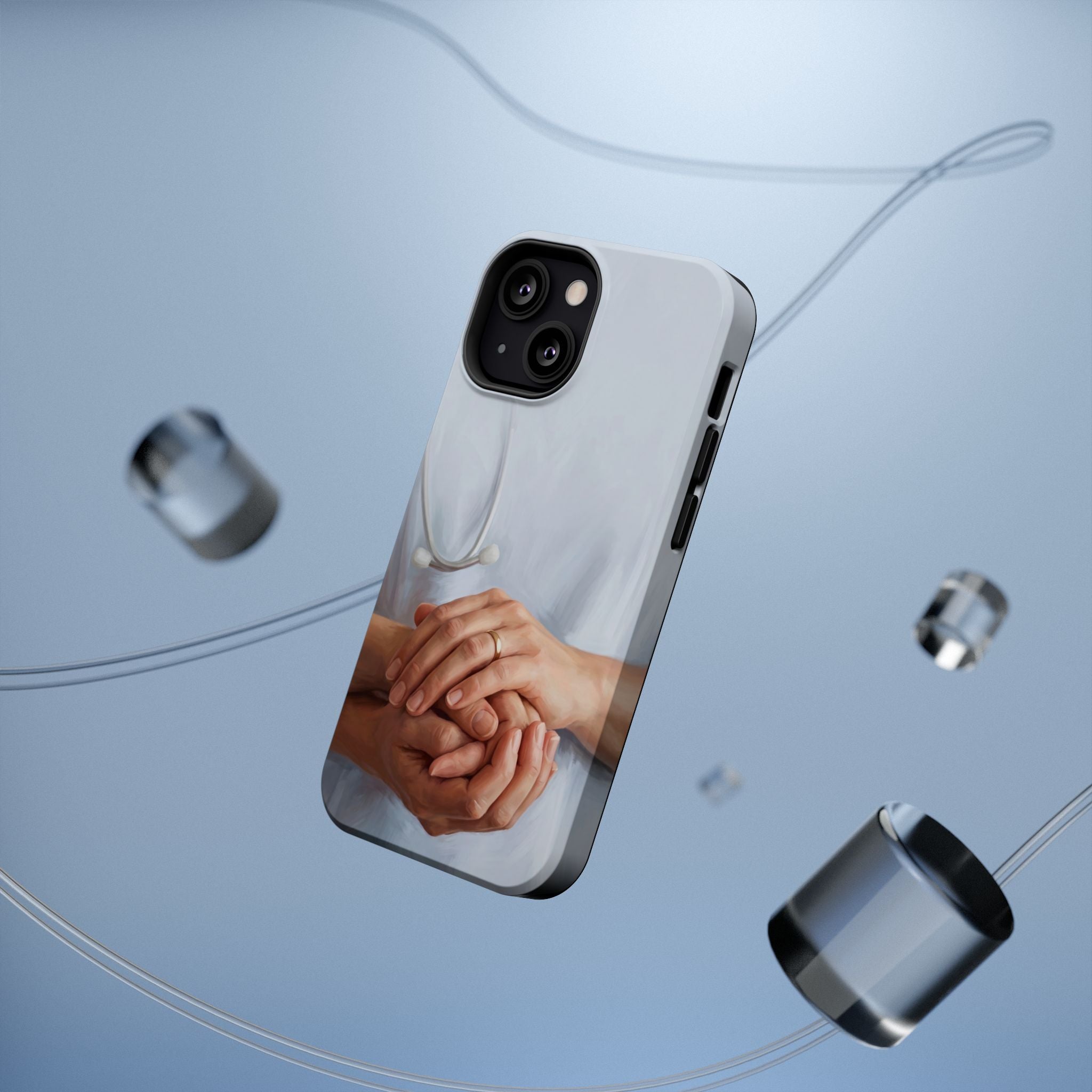 Impact-Resistant Phone Case — Caring Hands Wireless Charging Cover