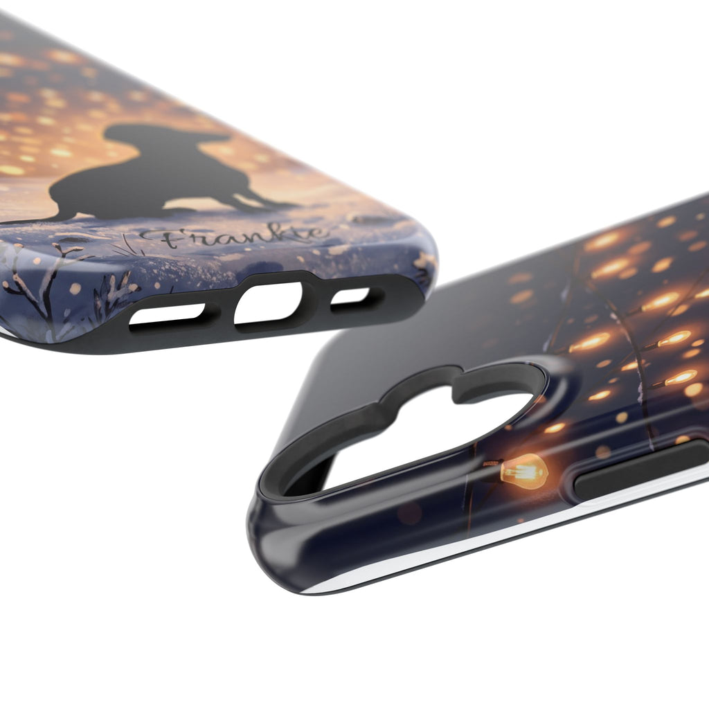Personalized Dachshund Golden Sparks Phone Case — Wireless Charging Cover