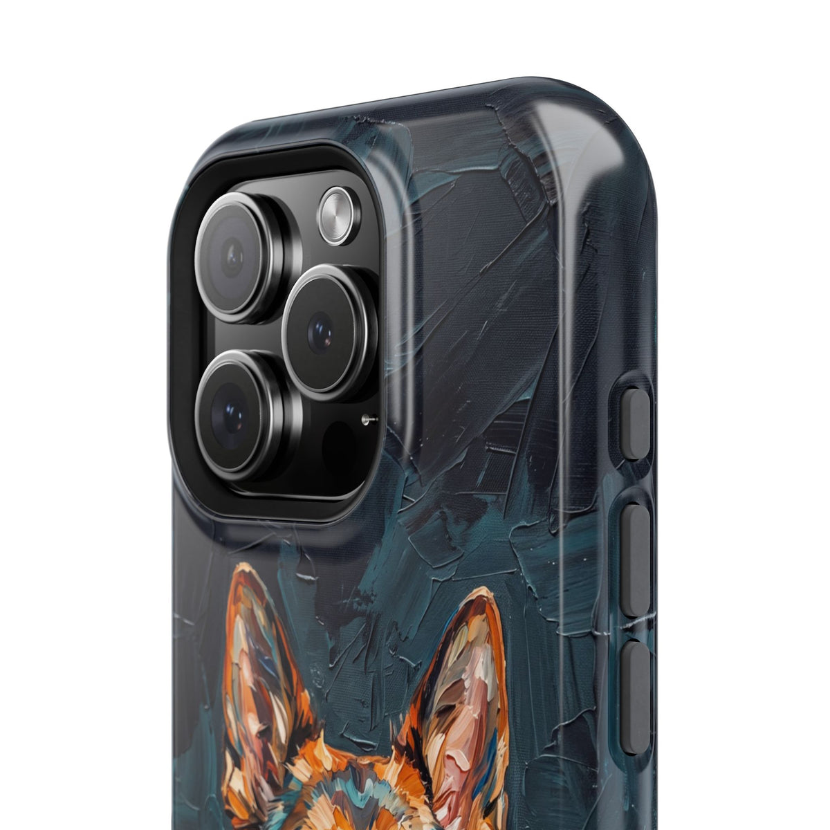 German Shepherd Phone Case | Palette Knife Painting Art — Tough Magnetic Case with Wireless Charging