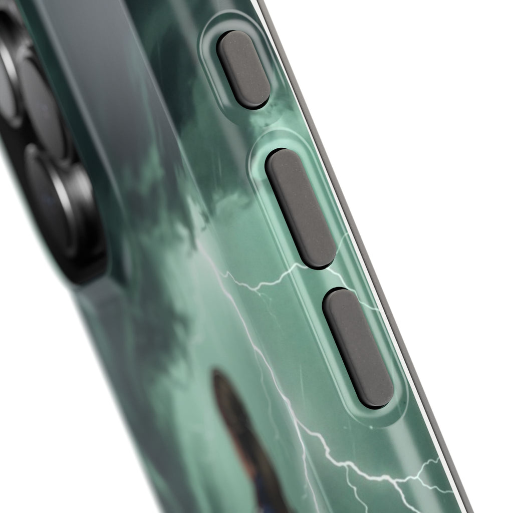 Female Paramedic Green Storm Phone Case — Magnetic Wireless Charging Cover