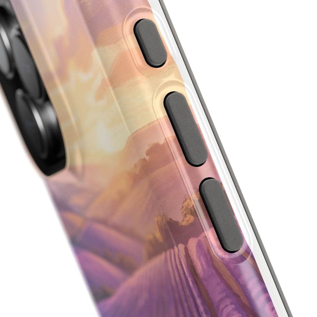 Personalized Dachshund Lavender Field Phone Case — Wireless Charging Cover