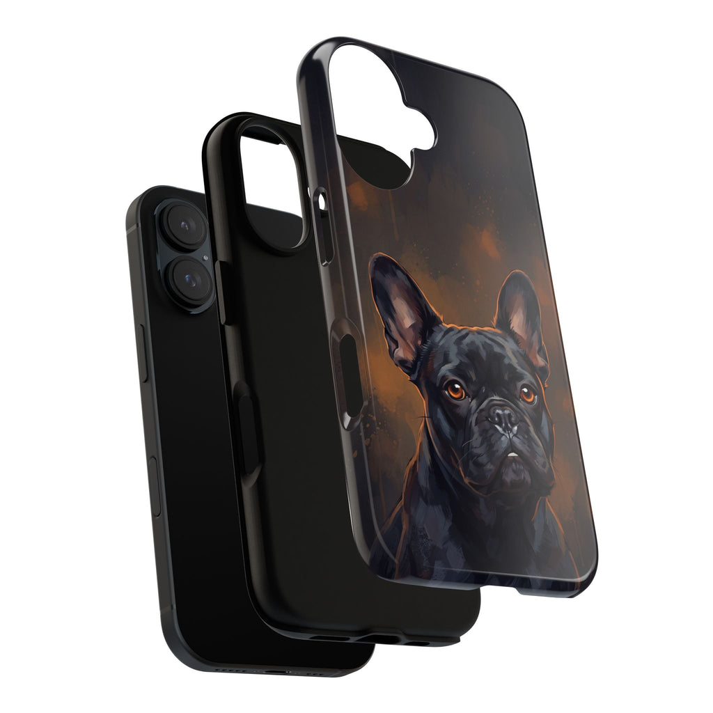 Moody French Bulldog Portrait Phone Case | Dramatic Studio Photography Style | iPhone & Samsung