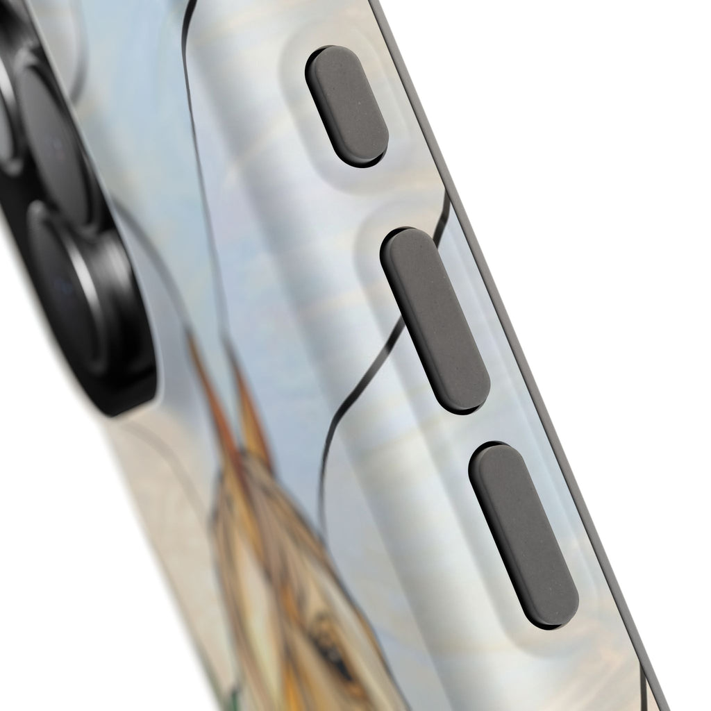 Floral Stained Glass Horse Phone Case — Tough Magnetic Case with Wireless Charging