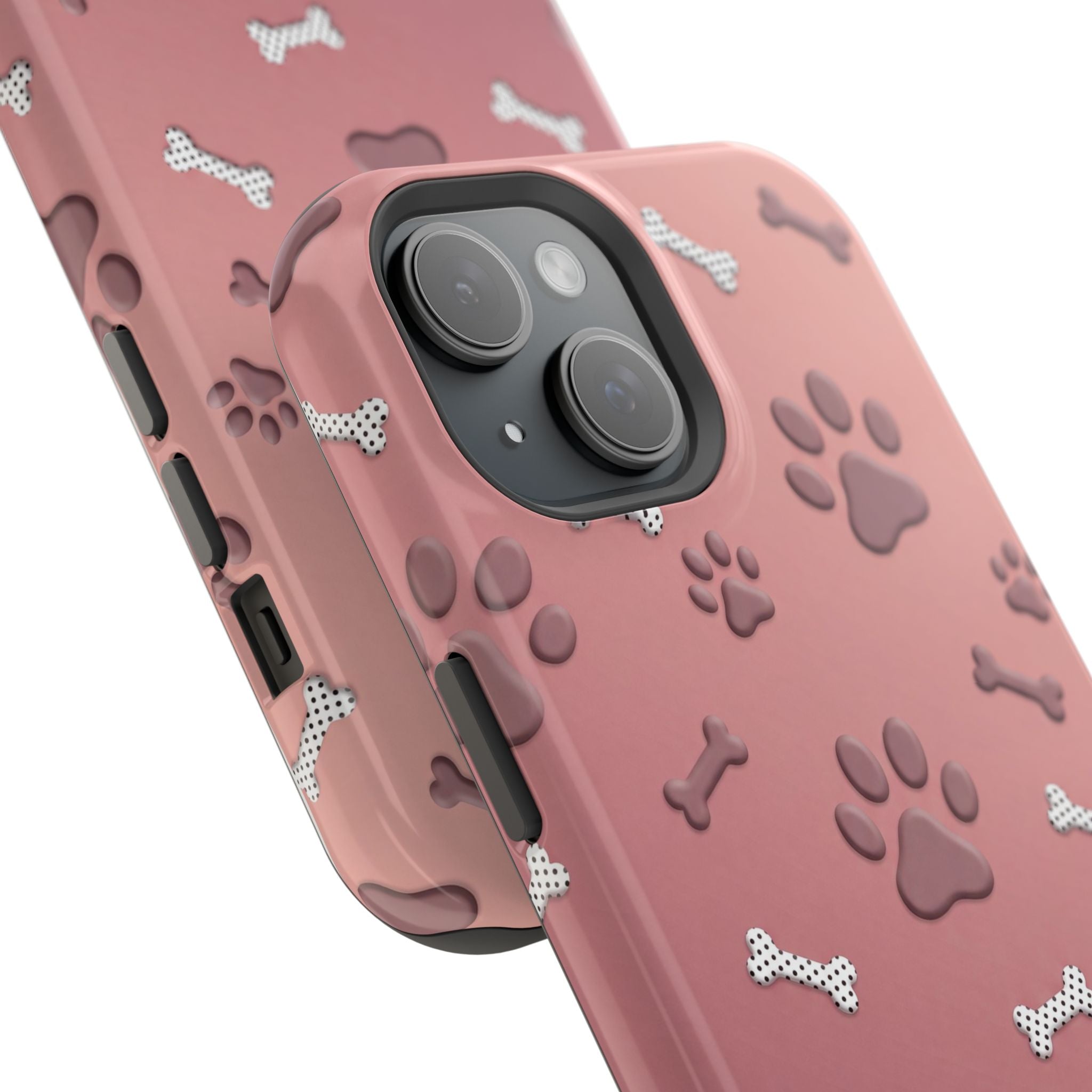 Paws & Bones Phone Case — Impact-Resistant Wireless Charging Cover