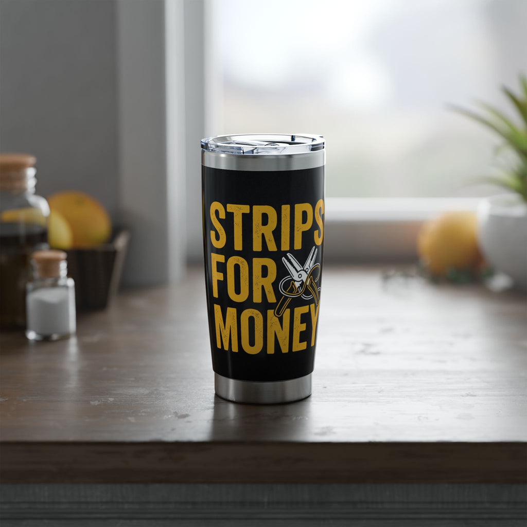 Funny Electrician Tumbler – "Strips For Money" Hourly Rate Design 20 oz