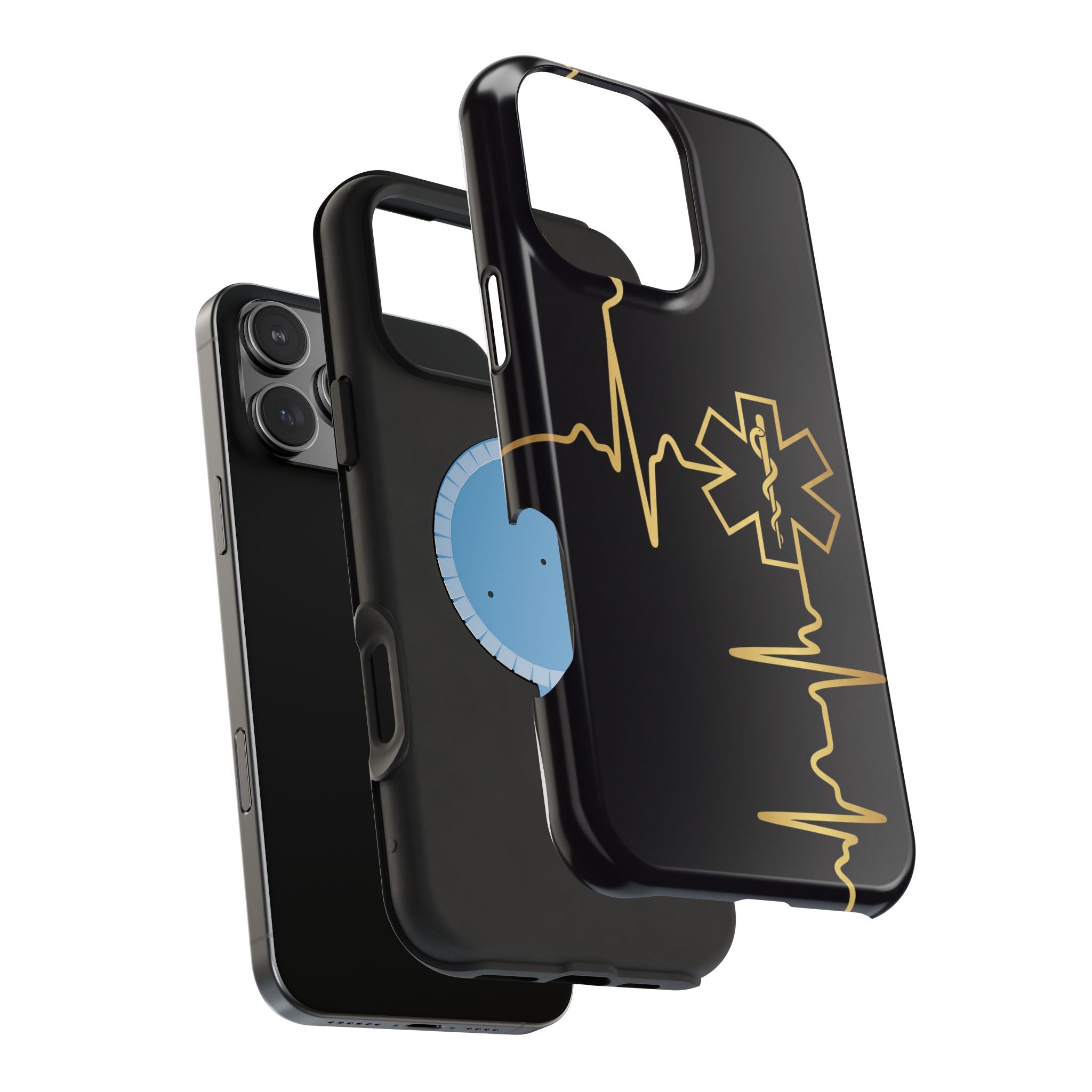 Paramedic/EMT Heartbeat Line Phone Case — Magnetic Wireless Charging Cover