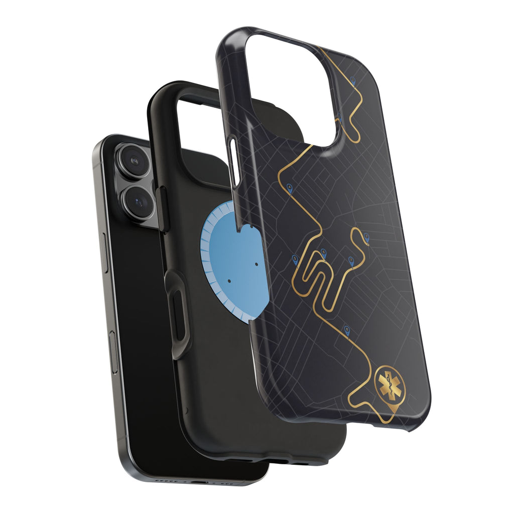 Paramedic/EMT Route Line Phone Case — Magnetic Wireless Charging Cover