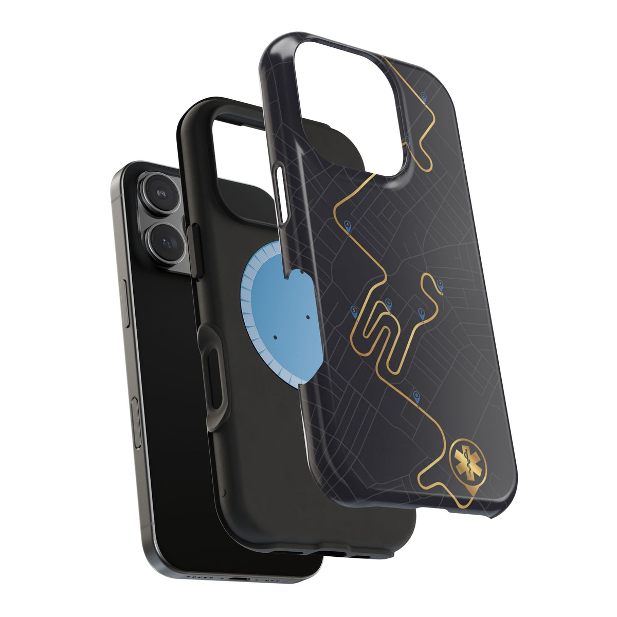 Paramedic/EMT Route Line Phone Case — Magnetic Wireless Charging Cover