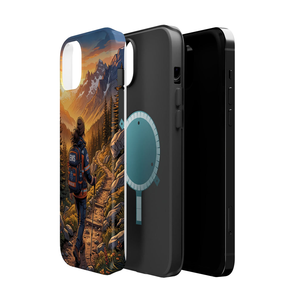 Paramedic/EMT Mountain Phone Case — Magnetic Wireless Charging Cover