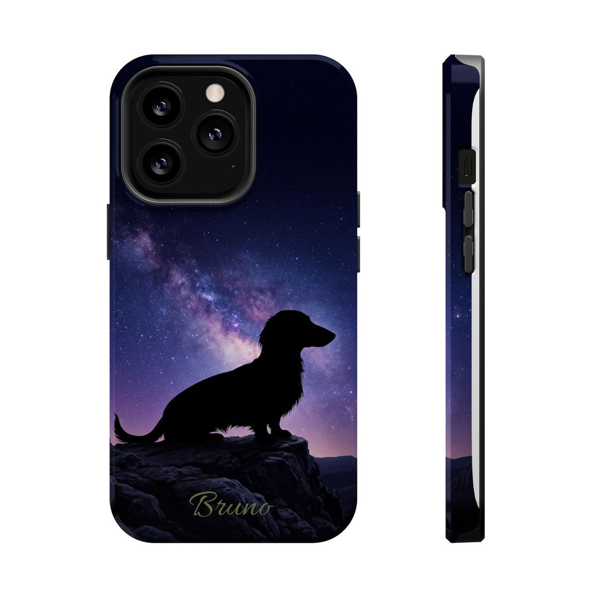 Personalized Dachshund Starry Night Phone Case — Wireless Charging Cover