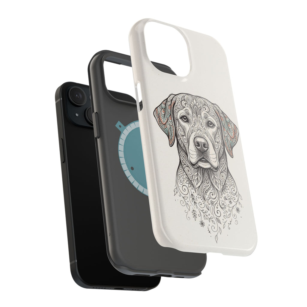 Mandala Labrador Phone Case — Tough Magnetic Case with Wireless Charging