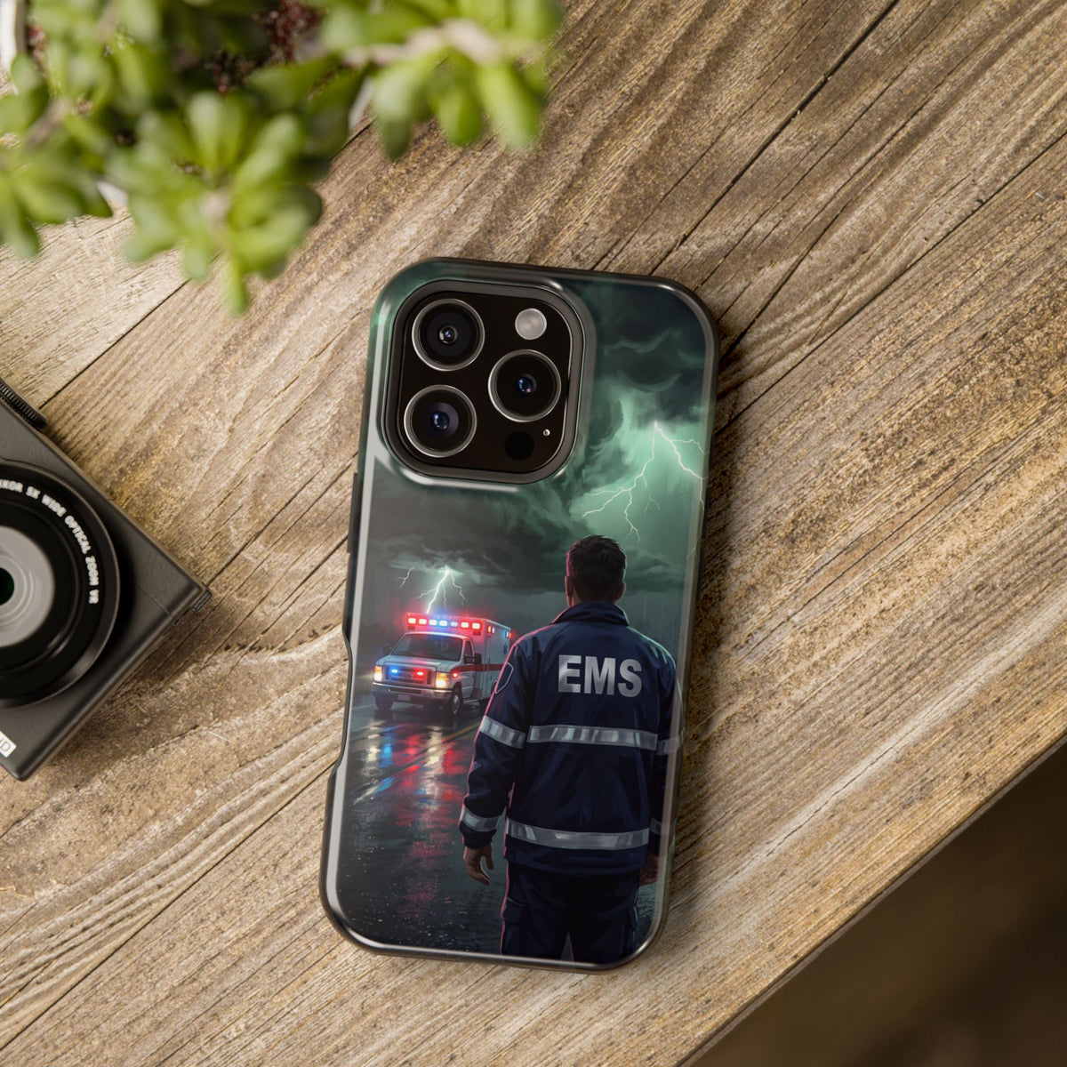 EMS Green Storm City Phone Case — Magnetic Wireless Charging Cover