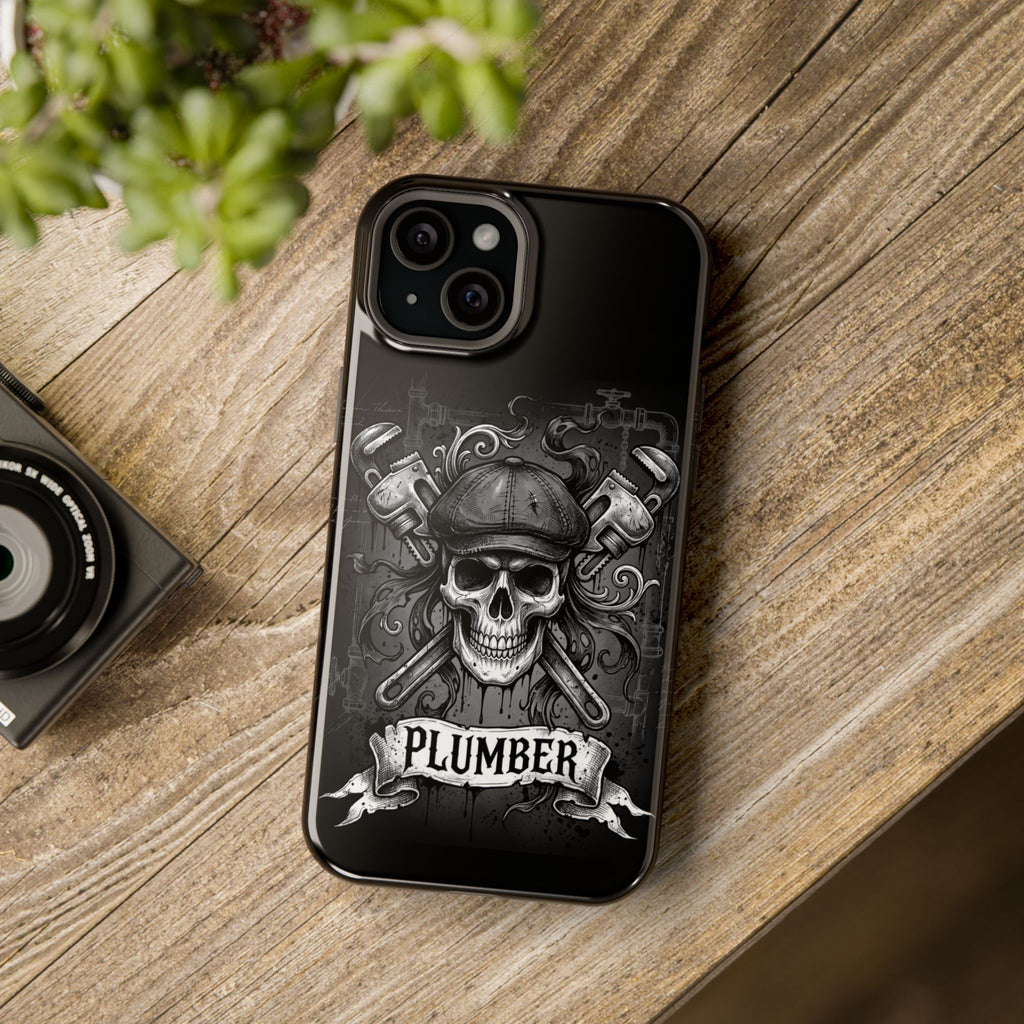 Skull & Wrenches Plumber Phone Case — Wireless Charging Cover