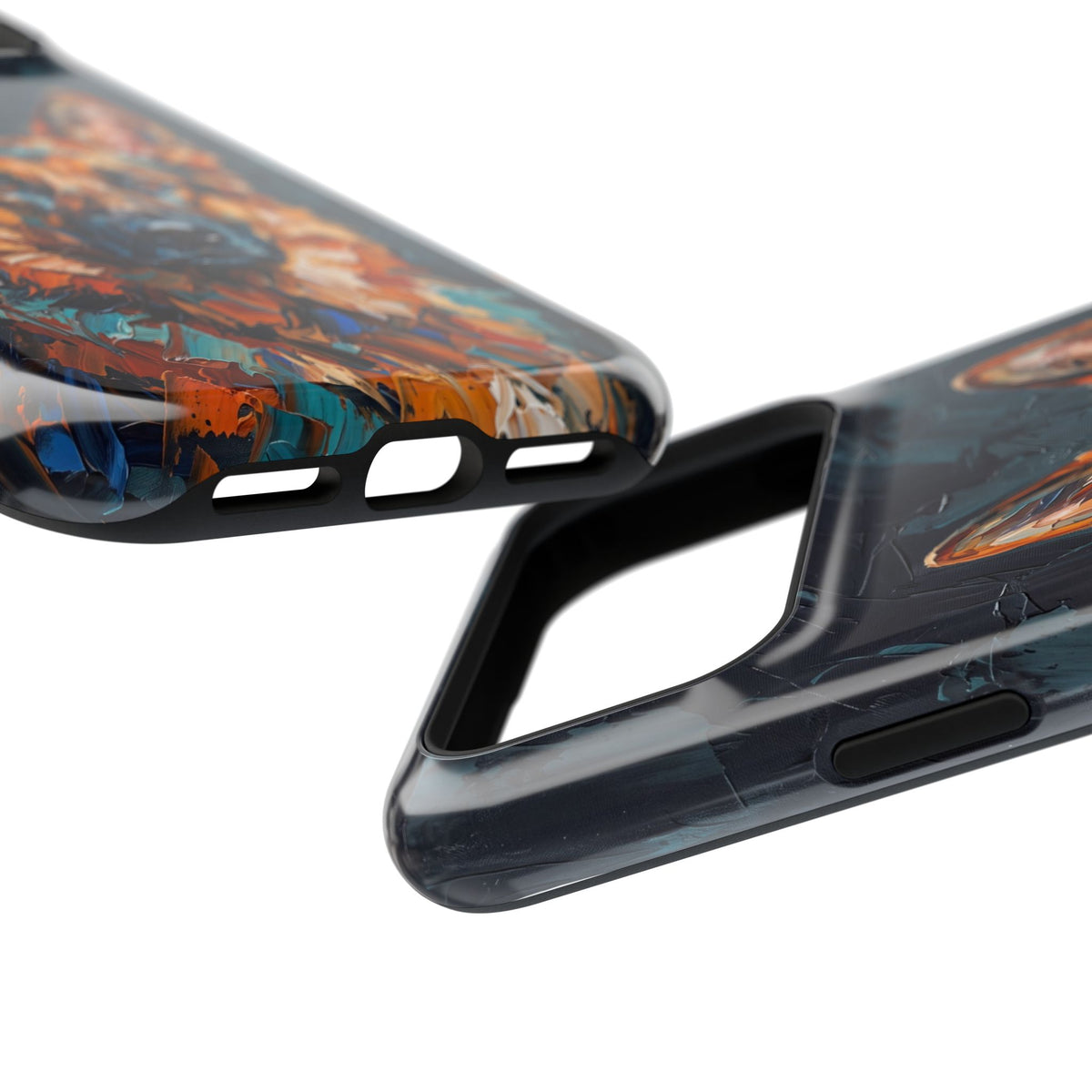 German Shepherd Phone Case | Palette Knife Painting Art — Tough Magnetic Case with Wireless Charging