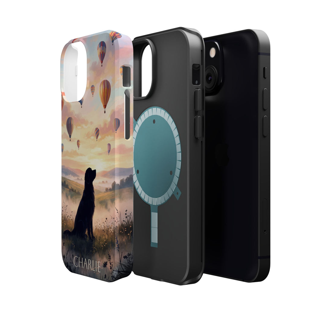Personalized Golden Retriever Hot Air Balloon Phone Case — Wireless Charging Cover