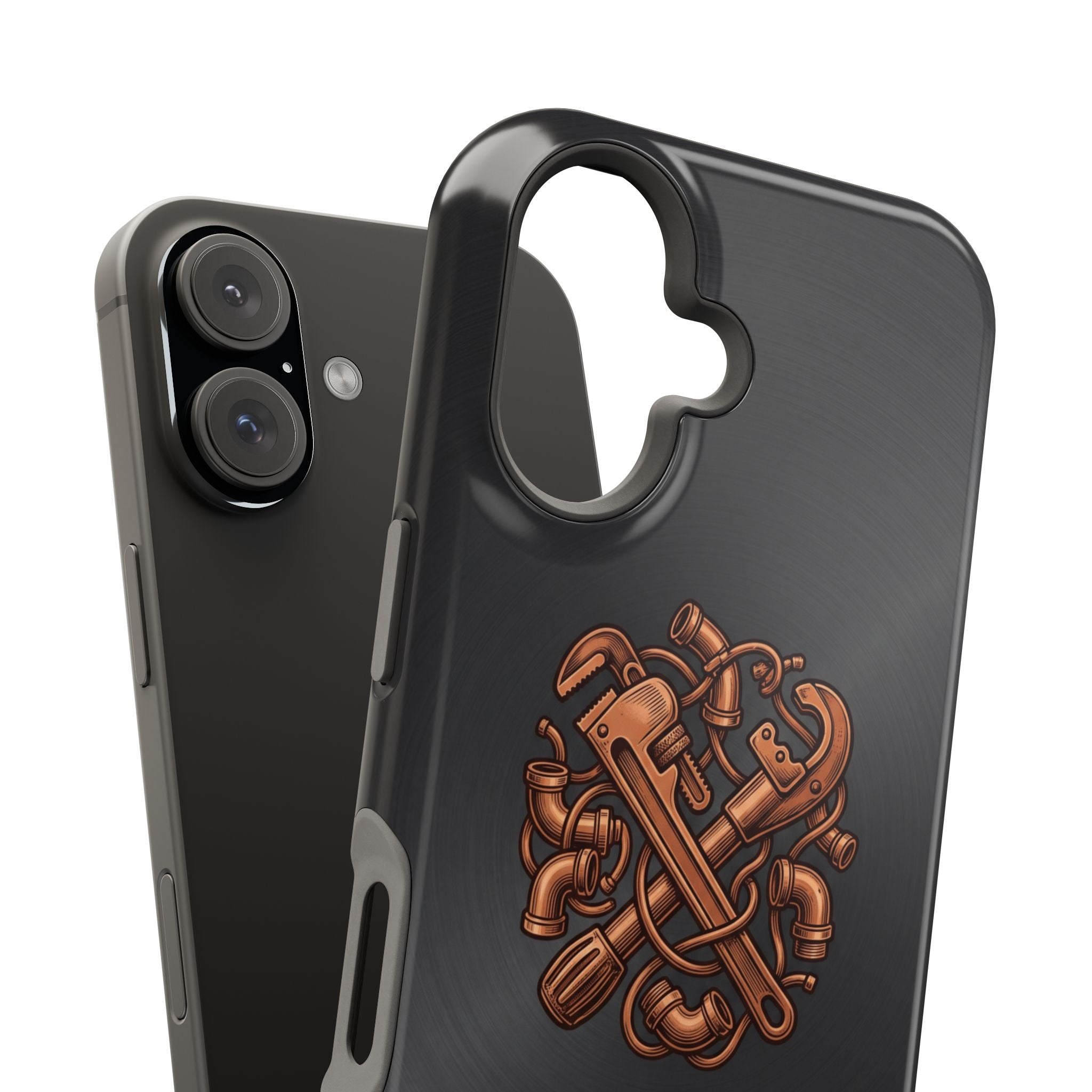 Crafted to Last Phone Case — Crossed Wrenches Wireless Charging Cover